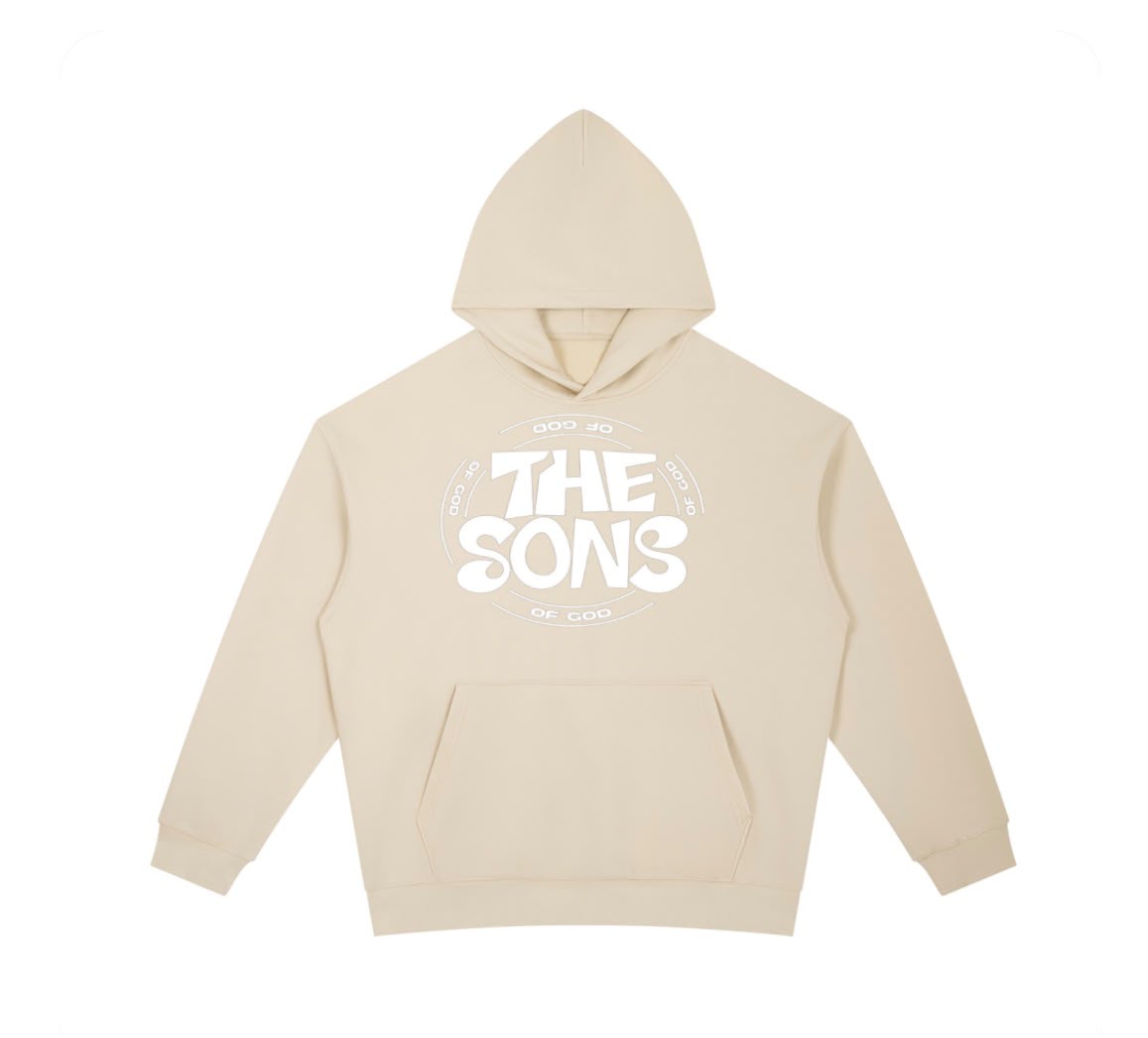 The Sons Hoodie in cream, front